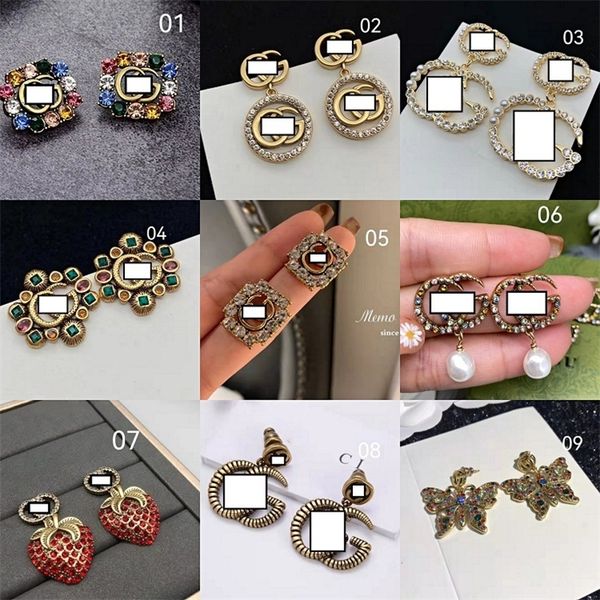 

12% off jewelry the new earrins double bee asymmetric pearl brass mesh red temperament female diamond earrings, Golden