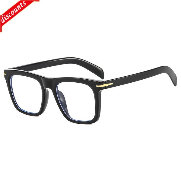 

men's women's fashion trend brand sunglasses wholesale new simple light men women frame eyeglass classic box flat, White;black