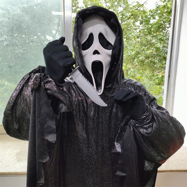 

party masks ghost face mask scream men's horror robe costume knife glove s 220823