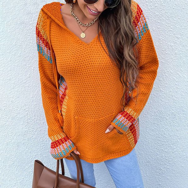 

autumn winter women sweaters fashion new hooded jumpser female big pocket loose sweater high qyality casual knitted hoodies, White;black