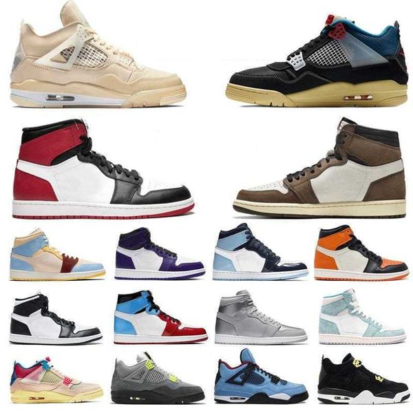 

2022university blue 1s mens scarpe da basket 4s sail obsidian unc silver toe black cat bred starfish fire uomini sport donne sneakers