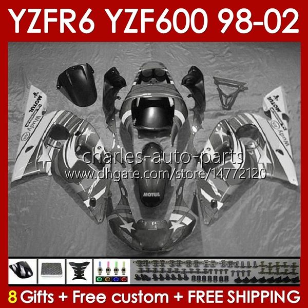 Fazites Kit für Yamaha YZF 600 CC YZF-600 YZF R6 R 6 98-02 Körper 145NO