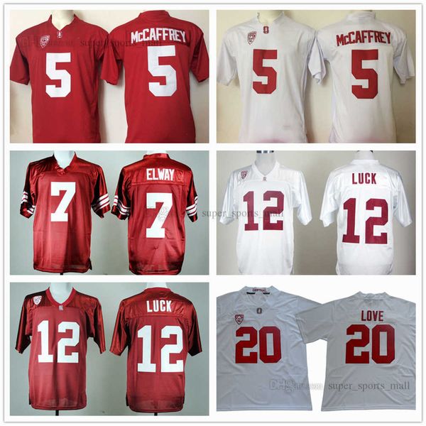 

ncaa stanford a&m cardinals 20 bryce love jersey christian 5 mccaffrey john 7 elway andrew 12 luck college sec men stitched jerseys orange g, Black