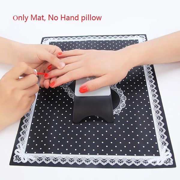 

new foldable mat for nail art salon manicure practice silicone pillow cushion lace table washable nail