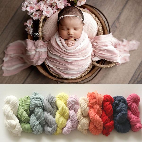 

newborn pgraphy props lace cap wraps infant ruffle stretch fabric posing swaddle accessories for baby bebe shooting first p, Yellow
