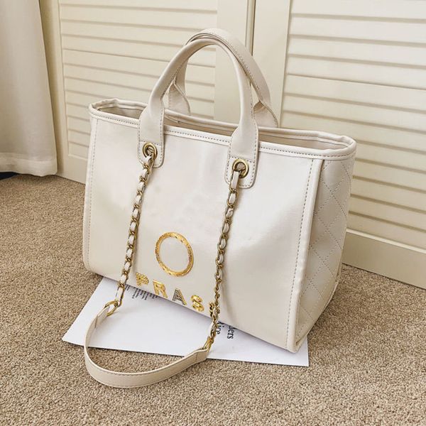 

women's brand luxury handbags beach bags designers ch metal letter badge tote evening bag small mini body leather handbag large female