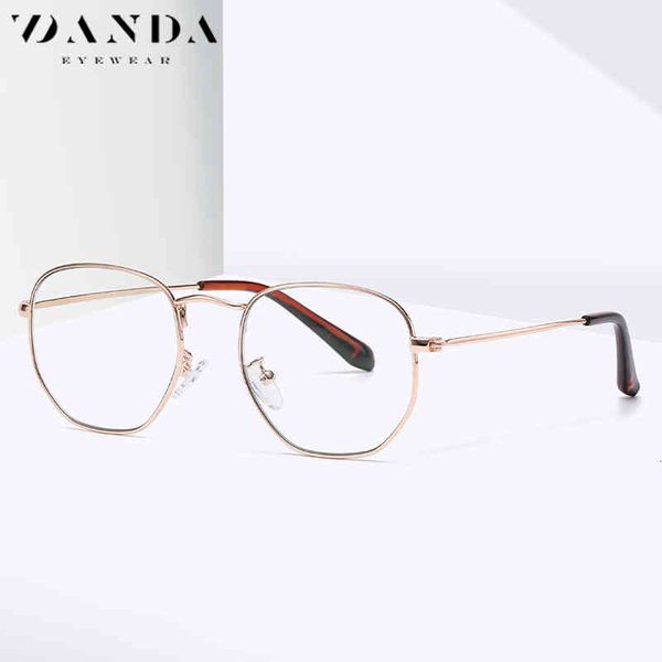 

sunglasses myopia frame women's round flat lens js8607 fashion polygon metal anti blue light glasses a68t, White;black