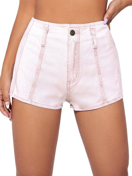 

straight leg denim shorts r0qj#, White;black