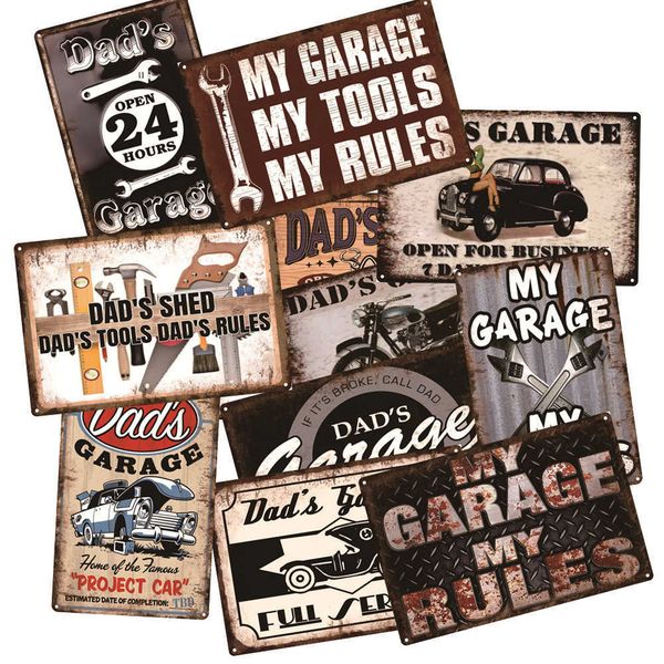 

china factory vintage dad's garage home wall plaque decor tool metal sign