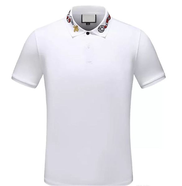 

20ss new mens stylist polo shirts high street short sleeve luxurys designer polos men fashion snake bee floral embroidery cotton t-shirt cas, White;black