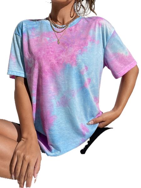

tie dye drop shoulder tee f8vr#, White