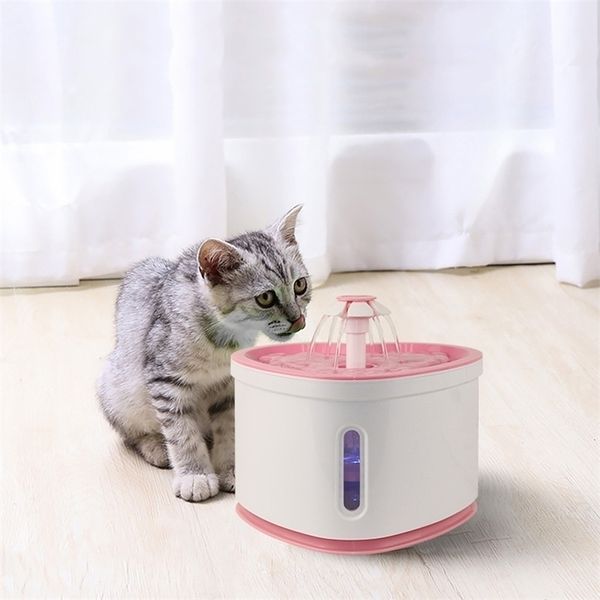 2.0L Автоматическая кошка Фонтан, питьевой светодиодный ночной освещение Pet Dispenser USB зарядки кошек фидерная чаша Удр довольно 220323