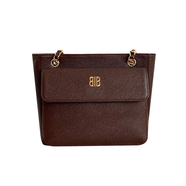 

designer bags brown pattern shopping bag ball pattern gold buckle flap compartment 26cm