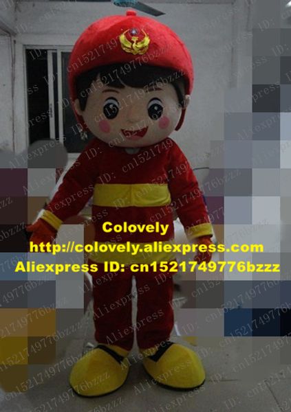 Кукольный костюм талисмана симпатичный красный пожарный костюм талисмана Mascotte грузовик пожарный с большими черными глазами красный желтый костюм для взрослых № 3857 бесплатно