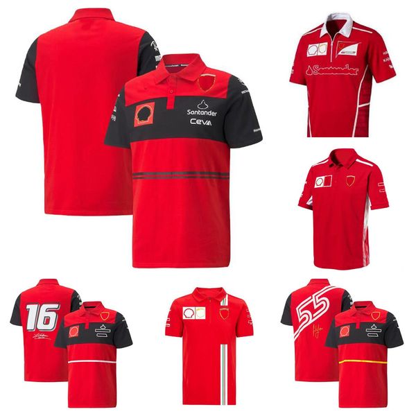 

f1 formula one racing polo shirt 2022 team logo short-sleeved shirt with the same custom