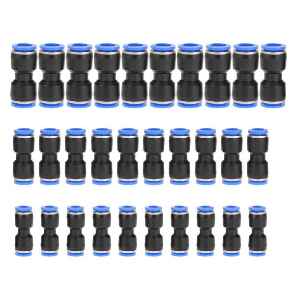 

30 pcs quick release straight push connectors air line fittings for 14 516 38 tube