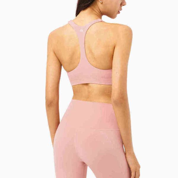 

lu-wx1297 lulu bras brand sports yoga underwear female pro skin nude back gathered shock absorption u-shaped vest running fitness bra c86r, Red;black