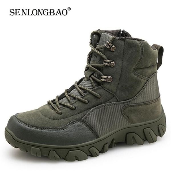 

military tactical mens special force leather waterproof desert boots combat ankle boot army work mens shoes size 3947 y200915, Black;brown
