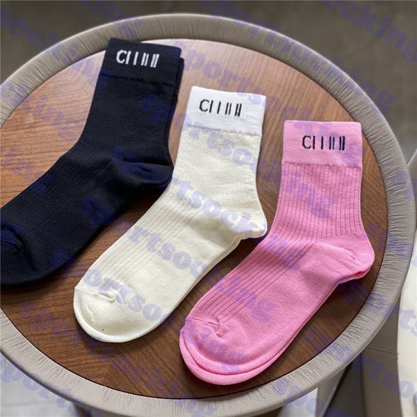 

classic womens socks short hosiery letter logo women stocking set ladies pinstriped sock, Black;white