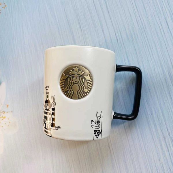 

2022 starbucks cup new year lala company cooperative coffee family bronze seal mug