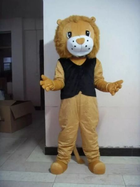 

plush lion mascot costume halloween christmas fancy party cartoon character outfit suit women men dress carnival adults, Red;yellow