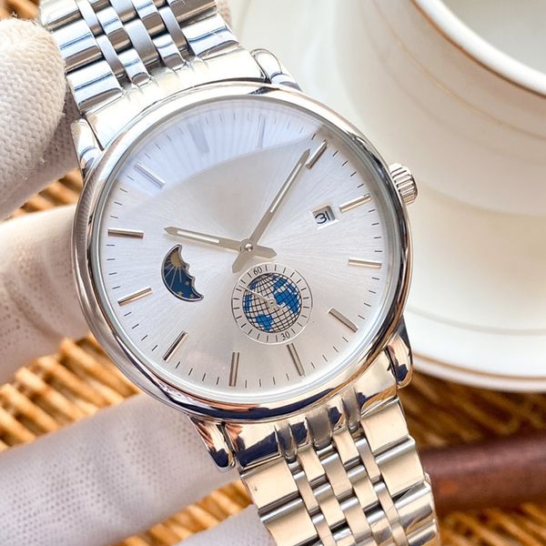 

men watch automatic mechanical watch 42mm round bezel fashion business wristwatches montre de luxe, Slivery;brown
