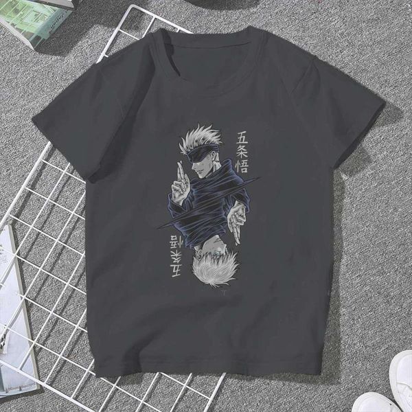 Camisetas masculinas satoru jujutsu women tshirts kaisen anime grunge grintage mass roupas plus size algodão roupas gráficas