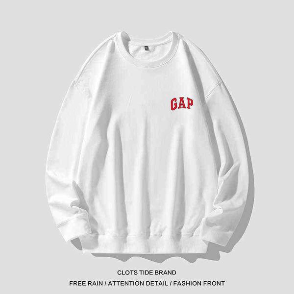 

factory outlet brand hoodie gap iisun sweater men's fashion ins spring autumn new round neck couple's casual  brto, Black