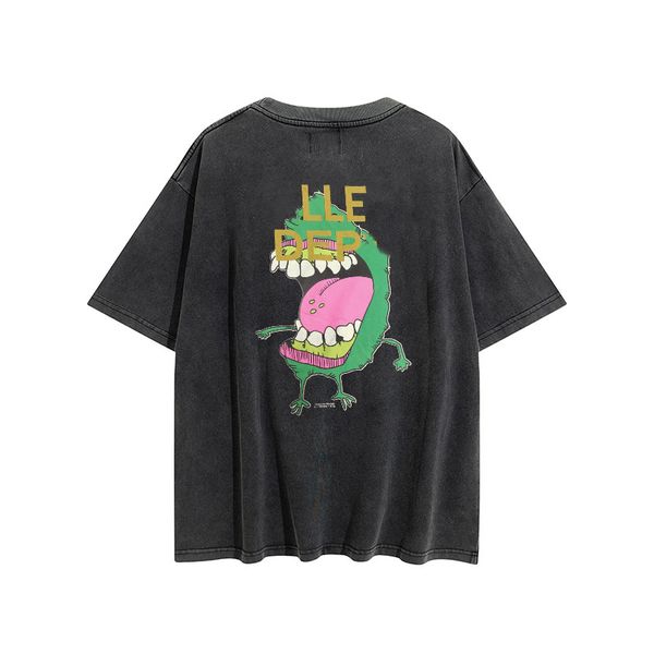 

mens t shirts designer t shirt portrait print clothes graphic tee splash ink plus oversized, Black;brown