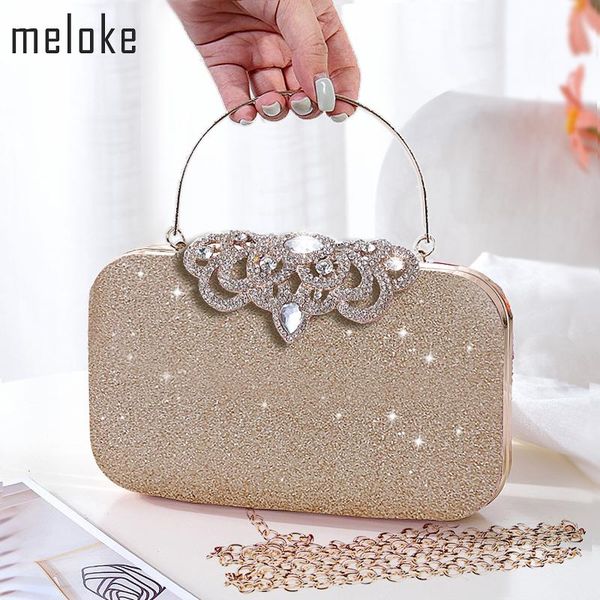 

evening bags meloke fashion sequined scrub clutch women's bling day clutches gold wedding purse female handbag mn2022