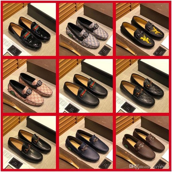 

g1 suede leather man loafers luxury 19ss casual shoes for designer men boat shoes handmade mens slipon driving shoe male moccasins zapatos a, Black