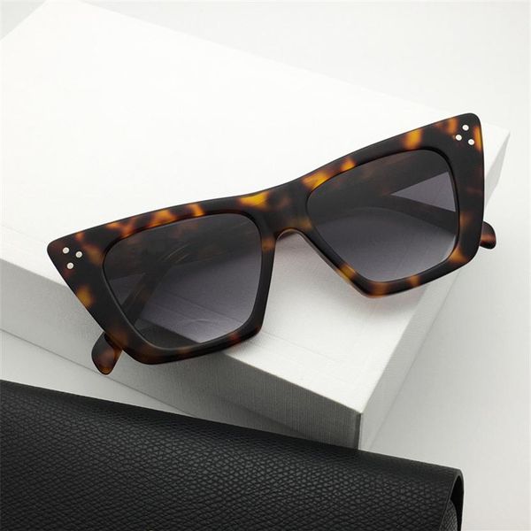 

fashion popular designer women sunglasses 40187 retro square cat eye frame glasses summer avant-garde wild style anti-ultraviolet 301p, White;black