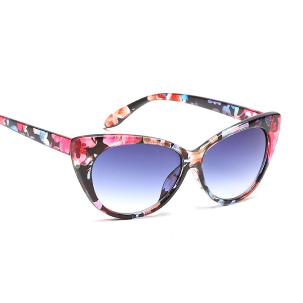 

flowers cat eye sunglass woman luxury brand glass for woman vintage glass woman cateye culos de sol feminino, White;black