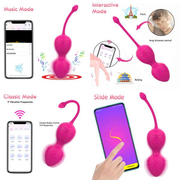 Nxy Eggs Bullets Stripe uovo vibrante 10 frequenze vibratori vaginali punto G massaggio app wireless telecomando clitoride giocattoli erotici per donne 220509