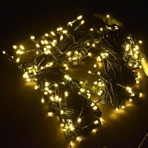 Stringhe 20m 30m 50m 100m LED String Lights Green Wire Chirstmas 220v Ghirlanda costante per Tree Room Camera da letto Wedding Party DecorLED