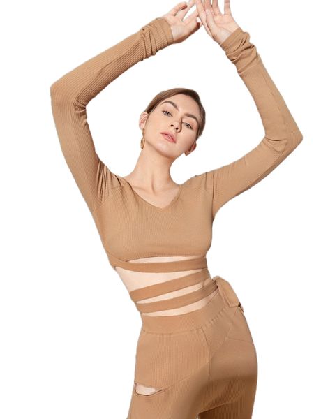 

x zahra kazemy v neck criss cross knot crop c1dr#, White