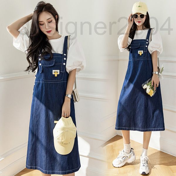 

women's shorts designer girl cowboy strap skirt set two piece student spring dress big boy high school girl over knee in summer wjet, White;black