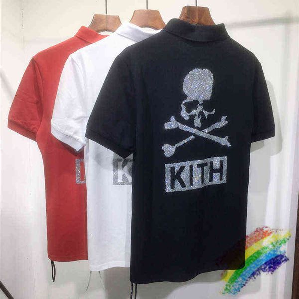 

shirts designer t kith mastermind world japan collar polo shirt men women 1:1 trend slim casual shirts for man, White;black