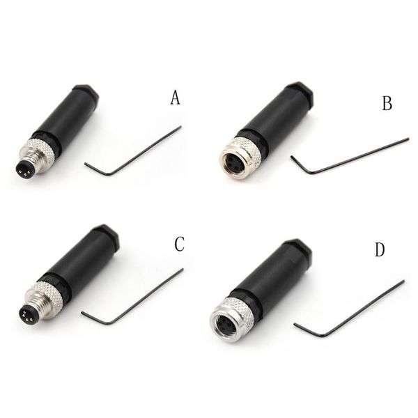 Outros acessórios de iluminação Alta qualidade M8 Sensor impermeável conector 3 4 pinos Um tipo de parafuso de parafuso reto malefemale malefemale plugue