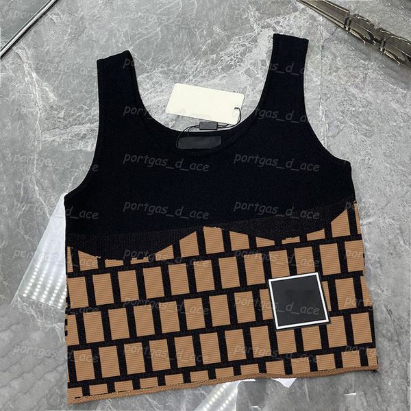 

knit sleeveless womens fashion knitted tank letter tanks knits for women, White