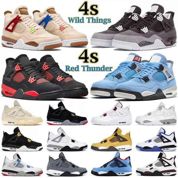 

basketball shoes 4s men women jumpman 4 red thunder wild things university blue white oreo bred tour yellow paris starfish mens trainers out