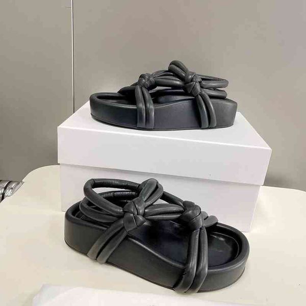 

modern sandals women's leather sandals back lace up increased waist summer collection, Black