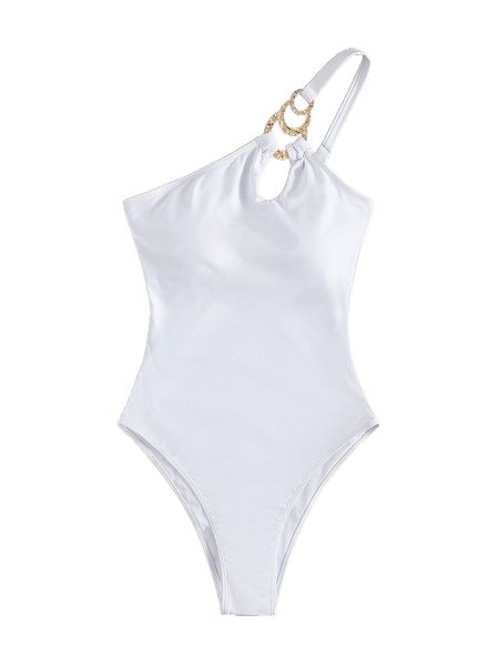 

ring linked one piece swimsuit t7fk#, White;black