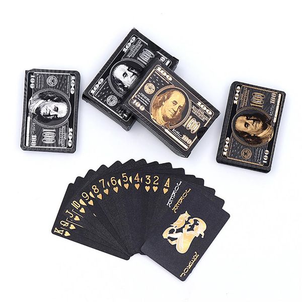 

waterproof playing card travel leisure board game pvc washable gold foil pl2880