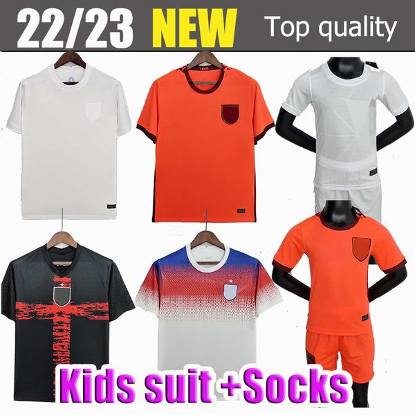 

angleterre foden soccer jerseys 2022 kane sterling grealish rashford mount bellingham sancho 22 national football shirt men kids kit uniform, Black;yellow