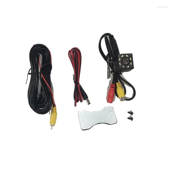 Câmeras de câmeras traseiras de vista do carro Sensores de estacionamento LCD Kit de monitor de espelho retrovisor Mini impermeável Backup revertendo a visão noturna de câmera larga