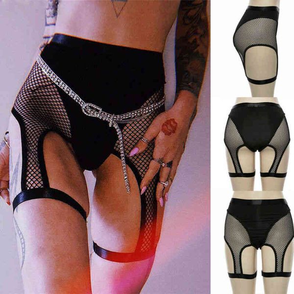 

womens shorts mesh black hollow through garter belt short dance, White;black