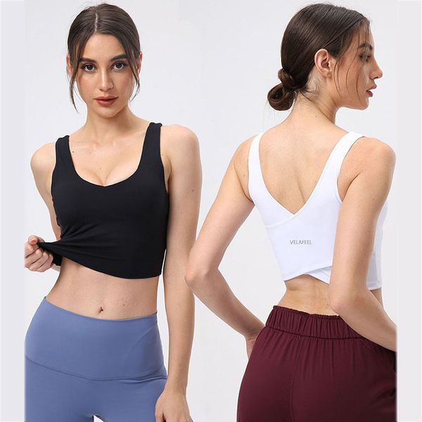 

sports bra for woman's yoga bodybuilding all match casual gym push up bras crop indoor outdoor workout back clothing velafeel, White;red