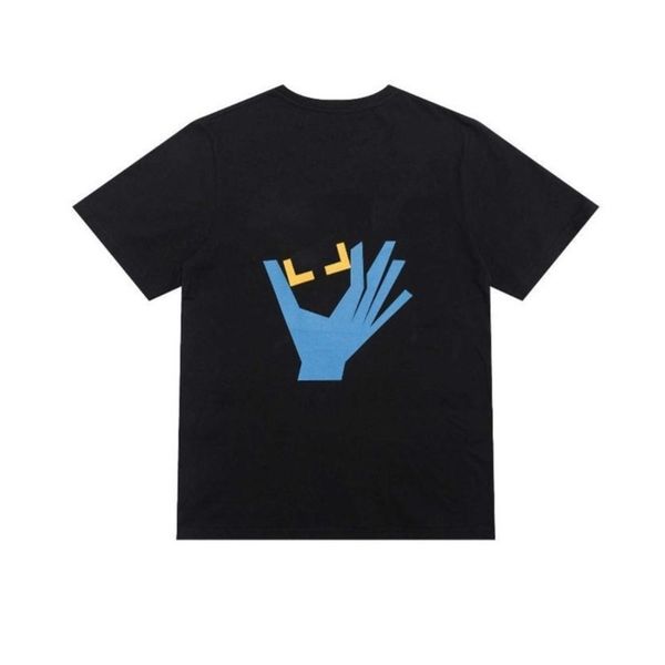 

fashion classic offs designer mens t shirts brand cotton luxury short sleeves tees back arrow cartoon finger t-shirts women black shirt eur, White;black