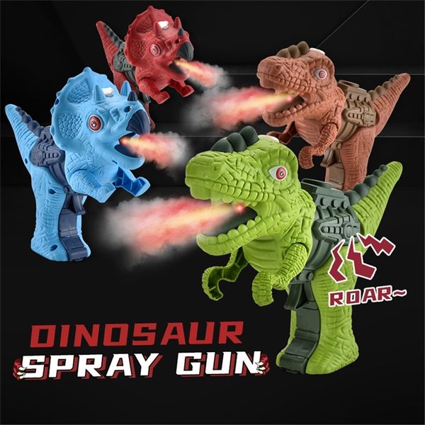 Pistola a spruzzo antincendio con suono di dinosauro Tyrannosaurus Rex Triceratops luce estiva disinfezione esterna sicura giocattolo per bambini portatile 220715